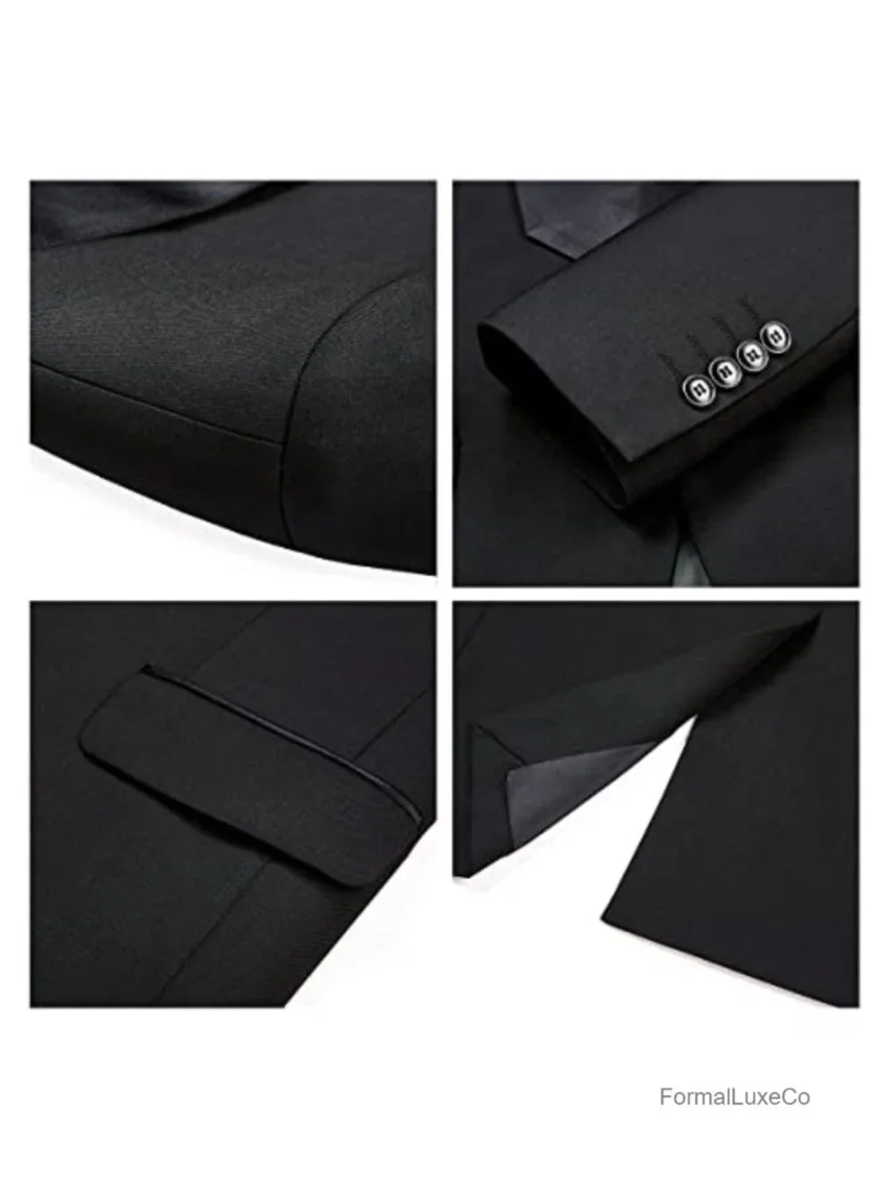 Men's 3-Piece Tuxedo Suit Shawl Lapel One Button Formal Wedding